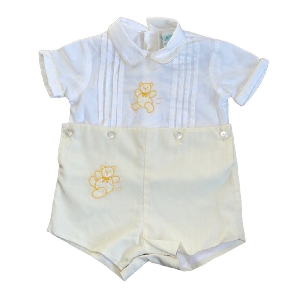Vintage Alison Scott 6MT Baby Boy Portrait Romper